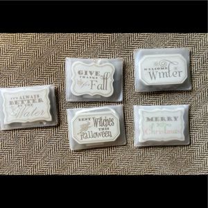 NWT, Hanging Plaques for crafting (add to your wreaths, holiday decor, etc)